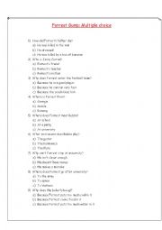 English Worksheet: Forrest Gump Multiple Choice