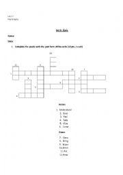 English worksheet: Irregular Verbs 