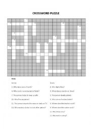 Crossword Puzzle JOBS