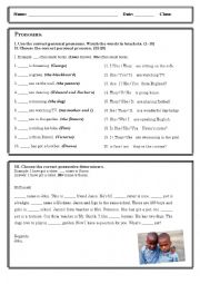 English Worksheet: Pronouns