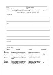English Worksheet: Essay Structure 