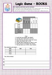 English Worksheet: Logic Game - Buying Books