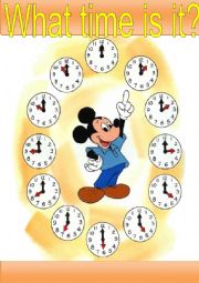 English Worksheet: What time is it?