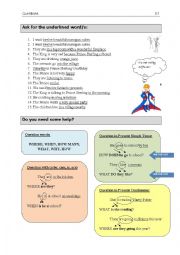 English Worksheet: questions in present tense