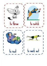 English Worksheet: Opposite verbs Card Game