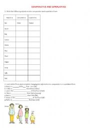 English Worksheet: Comparative and Superlative Excercises