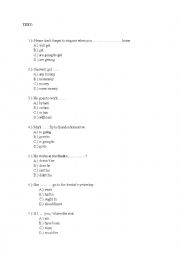 English Worksheet: Diagnostic test