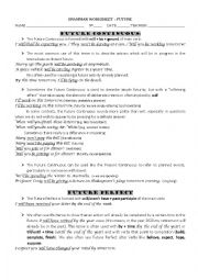 English Worksheet: Future Perfect and Future Continuous