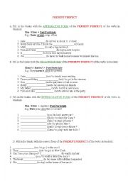 English Worksheet: Present Perfect