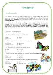 English Worksheet: The School