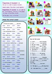 PREPOSITIONS TO, AT, IN, ON