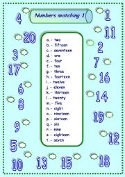 numbers matching 1