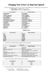 English Worksheet: Reported Speech