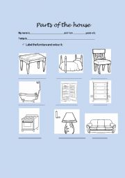 English Worksheet: furniture