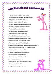 English Worksheet: Conditionals and passive voice