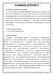English Worksheet: grammar revision 2