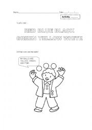 English Worksheet: Colours!!!