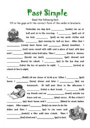 English Worksheet: Past Simple - regular and irregular verbs