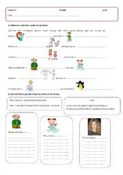 English Worksheet: Friends : lesson 2