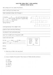 English worksheet: Save The World - Sweedish House Mafia