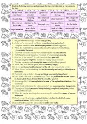 English Worksheet: Animal idioms