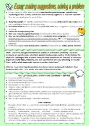 English Worksheet: Problem - solution essay