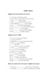 English Worksheet: Simple Present