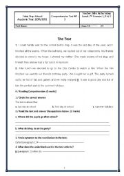 English Worksheet: Comprehensive Test