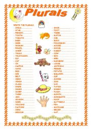 REGULAR AND IRREGULAR PLURALS