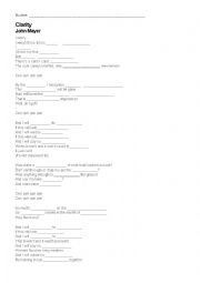 English worksheet: Song