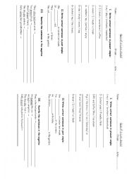 English worksheet: practice