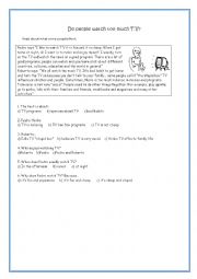 English Worksheet: reading