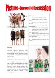 English Worksheet: Picture-based discussion fashion