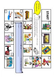 English Worksheet: board game - the future