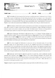 English Worksheet: Exam Baccalaureate 2012