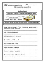 English Worksheet: punctuation