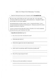 English worksheet: Vocabulary worksheet