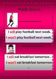 English Worksheet: future with will or may 