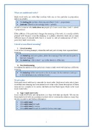 English Worksheet: Phrasal Verbs