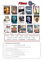 English Worksheet: Films