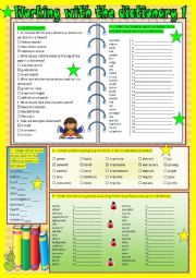 English Worksheet: Working with the dictionary 1