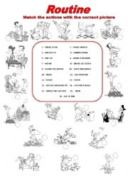 English Worksheet: ROUTINE