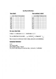 English worksheet: Alphabet and Numbers Battleships