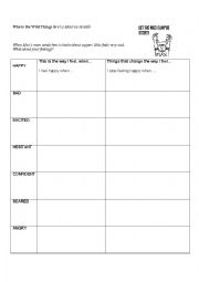 English worksheet: Where the Wild thing are - FEELINGS