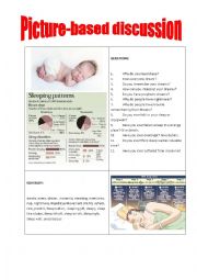 English Worksheet: Picture-based discussion sleep