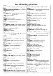 English Worksheet: Diary of a Wimpy Kid: Idioms and Slang (2)