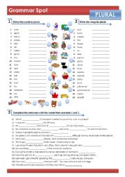 English Worksheet: REGULAR & IRREGULAR PLURAL OF NOUNS