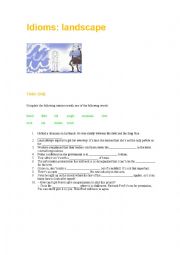 English worksheet: Idioms: landscape