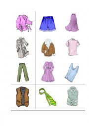 English Worksheet: clothes