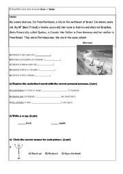 English Worksheet: Exam 6th grade